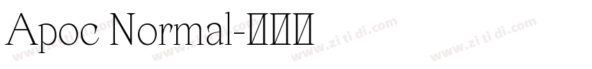 Apoc Normal字体转换 Apoc Normal字体转换